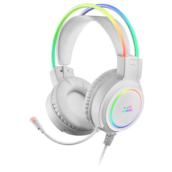 MARS GAMING Auricular MHRGB PC/PS4/PS5/XBOX White