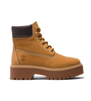 Timberland para mujer. TB1A5RJD2311 Botines de Piel Stone Street marrón (40 W), 3 a 5cm, Cordones, Casual