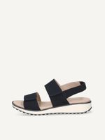 caprice sandal blue made of leather without heel size 41