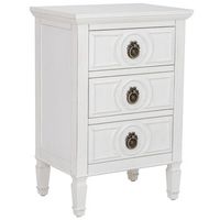 mesita de noche de madera blanca 46x325x67h cm
