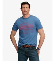 superdry para hombre m1012458a camiseta classic azul l casual algodon manga corta