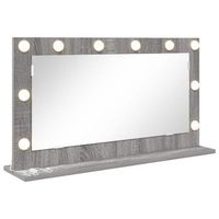 espejo de tocador rectangular gris sonoma 80 x 45 x 18 cm vidaxl