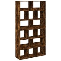 estanteria  libreria  armario de libros madera de ingenieria roble ahumado 100x33x1875 cm