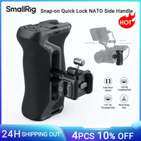 smallrig-mango lateral nato de bloqueo rapido a presion ajustable hacia arribaabajo para placa de jaula de camara dslr con orificio para correa de muneca de zapata fria 4017