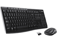 pack teclado  raton - logitech mk270 inalambrico usb ambidiestros alcance 10m pila 24-12 meses botones de acceso directo negro
