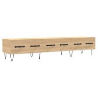 mueble de tv madera de ingenieria roble sonoma 150x36x30 cm