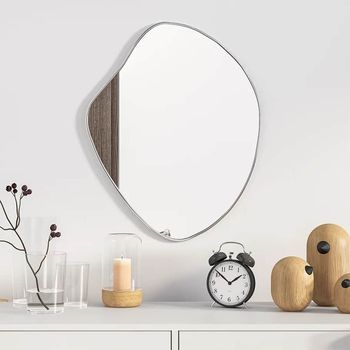 Espejo De Pared，espejo De Baño Plateado 50x40 Cm Cfw187320