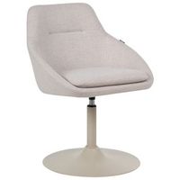 silla de comedor giratoria decorativa de tela base 360 beige claro westminster