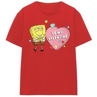 spongebob squarepants camiseta be my valentine para mujer