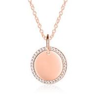 cadena de mujer de plata 925 rosado con circonita cubica