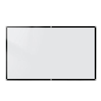Pantalla de proyector portátil y plegable de 100/120 pulgadas,relación de aspecto 16:9,respaldo negro,pantalla de cine a