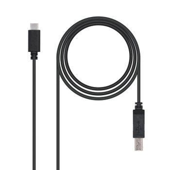 Cable USB 2.0 Nanocable USB-C a USB-B 1m Negro