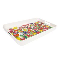 bandeja para servir  multicolor melamina  537  x  347  x 5 cm