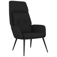 sillon de relax de cuero sintetico de ante negro vidaxl