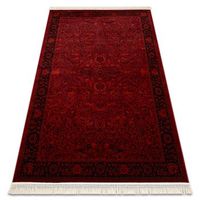 orient 5125 alfombra burdeos  negra marco clasico ornamento con f 200x290 cm