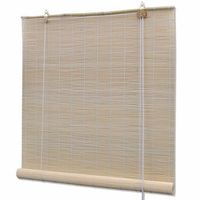 estor enrollable  cortina enrollable de bambu natural 2 unidades 120x160 cm