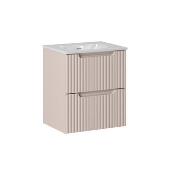 Mueble lavabo individual encastrado paneles de melamina y mdf