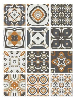 Azulejos Adhesivos 24 Baldosas de 20x20cm Modelo Hidráulico Naranja