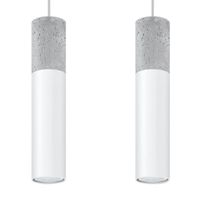 lampara colgante nivoto blanco 2 luces
