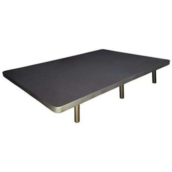 Base Tapizada Para Dormitorio 3d Estilo Contemporáneo En Color Gris Antracita Con 5 Refuerzos Trasversales 90x180 Cm (con 6 Patas)