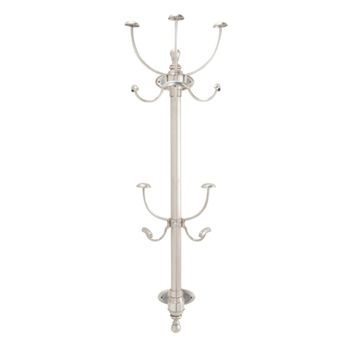 Perchero pared 9 ganchos metal plata envejecida - a100 cm