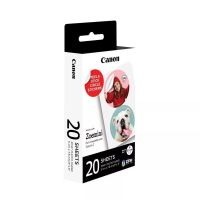 papel fotografico zink canon zoemini 20 hojas pegatinas circulares