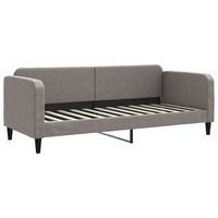 cama para adulto  cama individual  sofa cama tela gris taupe 80x200 cm