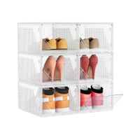 cajas apilables para zapatos con puerta magnetica