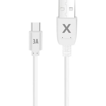 Cable USB-C a USB-A Maxlife 1,5 m 3A Blanco