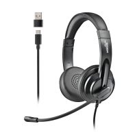 auriculares ngs con cable usb-c y usb-a microfono flexible y filtrado de ruidos