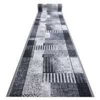 alfombra de pasillo con refuerzo de goma  essenza gris 120 cm 120x430 cm