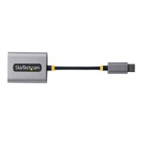 divisor usb-c startech con 2 puertos 35mm y dac 24 bits - gris