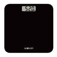 bascula digital de bano - capacidad 180kg - sensores alta precision - color negro muvip