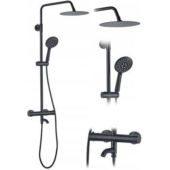 Conjunto De Ducha Con Termostato Rea Lungo Negro