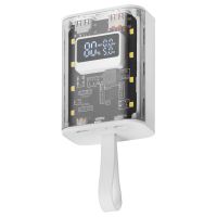 mars gaming mpk-10k powerbank compacta con pantalla de carga multiple 10000mah 225w blanco