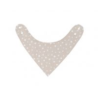 babero de muselina dots beige
