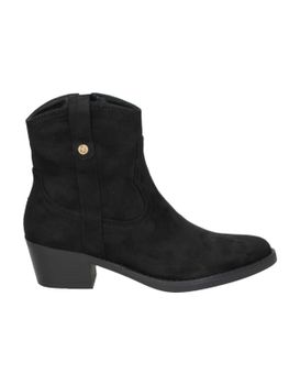 Botines De Tacón Camperos Xti 142039 Negros Para Mujer 36