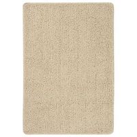 alfombra peluda antideslizante color crema 160x230 cm vidaxl