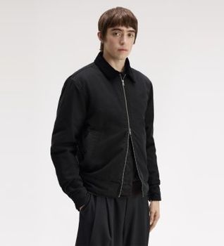 Fred Perry para hombre. J8535 Chaqueta de algodón Caban negro (XXL), Casual