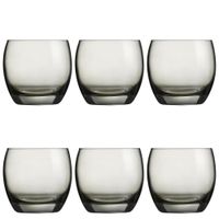 juego de 6 vasos bajos vidrio gris 32 cl