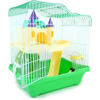 jaula hamster chale para hamster con escalera tunel y casa especial 28  21  31 cm bps-1340