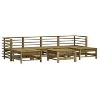 juego de muebles de jardin 7 piezas  mobiliario de jardin madera de pino impregnada