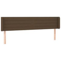 cabecero cama mueble de dormitorio con led de tela oscuro 183 x 16 x 7888 cm marron m020001064