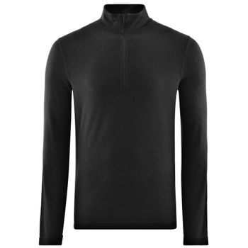 Föhn Men's Merino Long Sleeve Zip Base Layer (250), Black