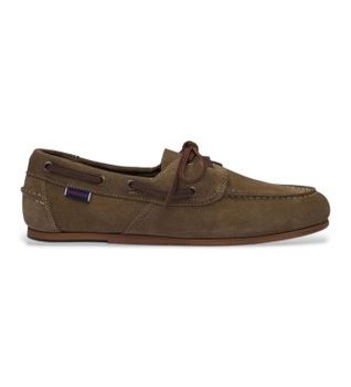 Sebago para mujer. 77124HW Mocasines de Piel Owen taupe (41), Plano, Cordones, Casual, Clásico