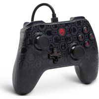 powera nintendo switch wired controller - bowser shadow red