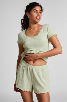 Hunkemöller Pantalón corto en pointelle Verde