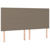 juego de 4 cabeceros cama  panel de cabecera tela gris taupe 80x5x7888 cm