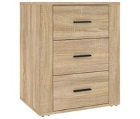 vidaxl mesita de noche madera contrachapada roble sonoma 50x36x60 cm