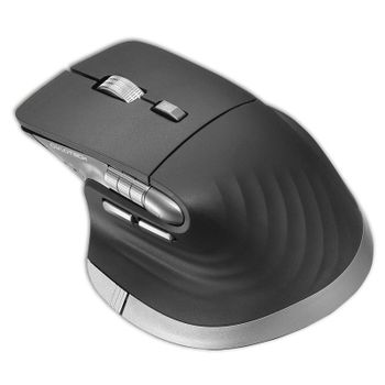 Owlotech MS900 Ratón Ergonómico Wireless con Rueda Lateral 2.4GHz/Bluetooth Clics Silenciosos Negro